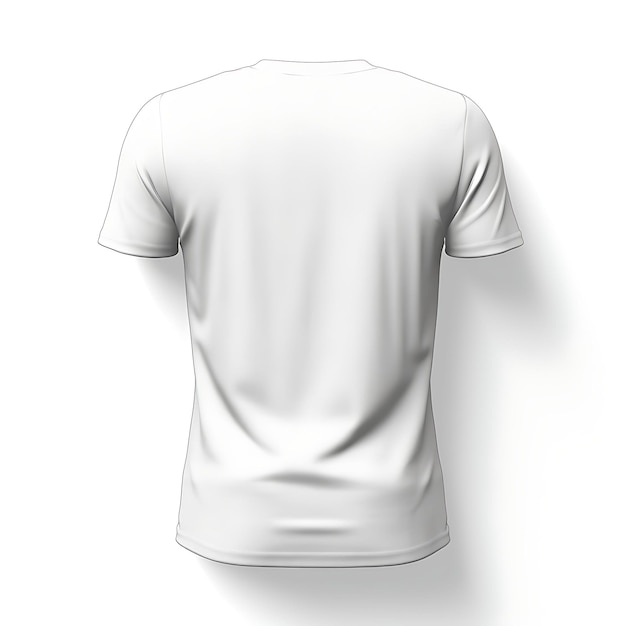 Camiseta de Henley Camiseta ajustada usada por un maniquí negro Camiseta blanca blanco diseño limpio