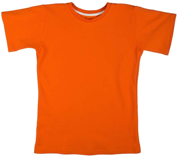 Camiseta laranja isolada no fundo
