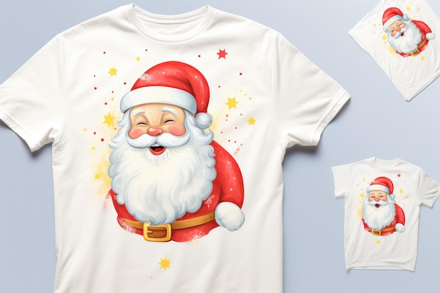 Camiseta de Navidad con Papá Noel Generativo Ai