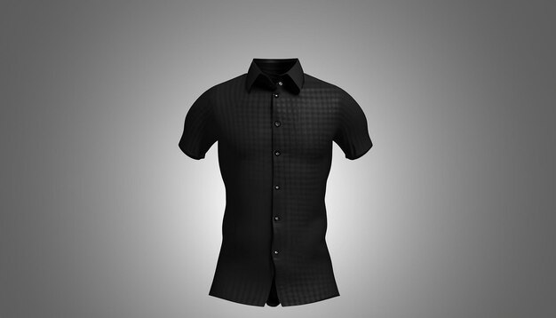 Foto camiseta negra en 3d