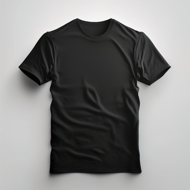 camiseta negra aislada en el blanco