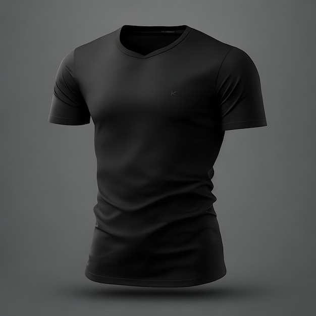camiseta negra bonita maqueta para hombre maqueta de camiseta con fondo blanco maqueta de camiseta negra