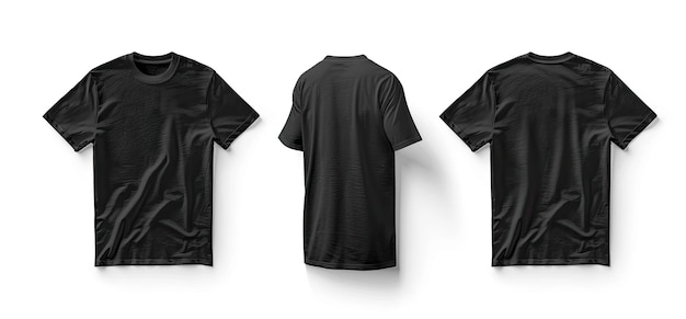 Camiseta negra con cuello y mangas grises diseño de camisa activa de cuello de vestido