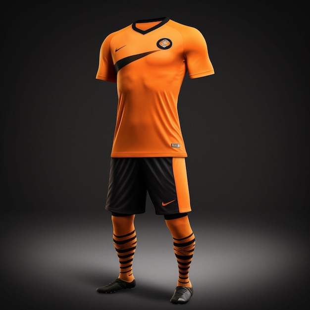 Una camiseta Nike naranja con el número 6.