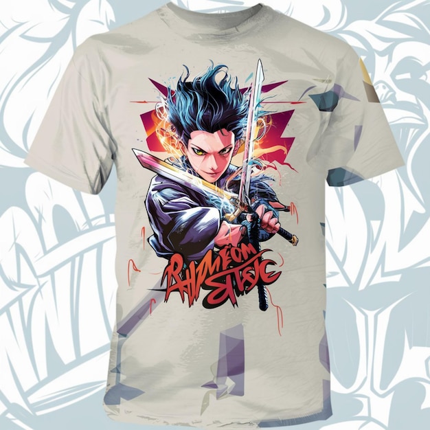Una camiseta con un personaje de anime en ella