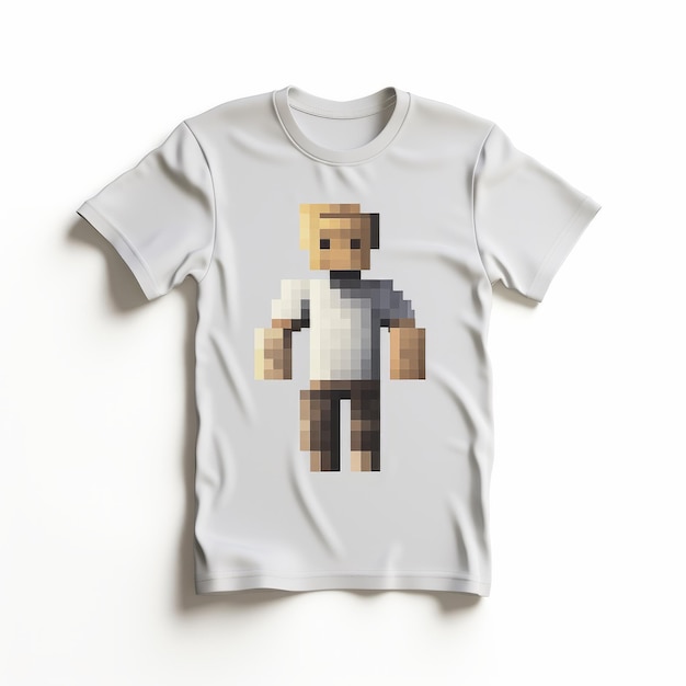 Foto camiseta de personajes de minecraft estilo guido van helten