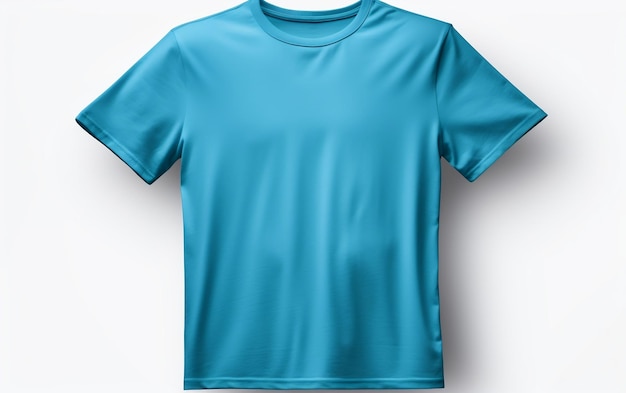 Camiseta polo azul com gola Generative Ai