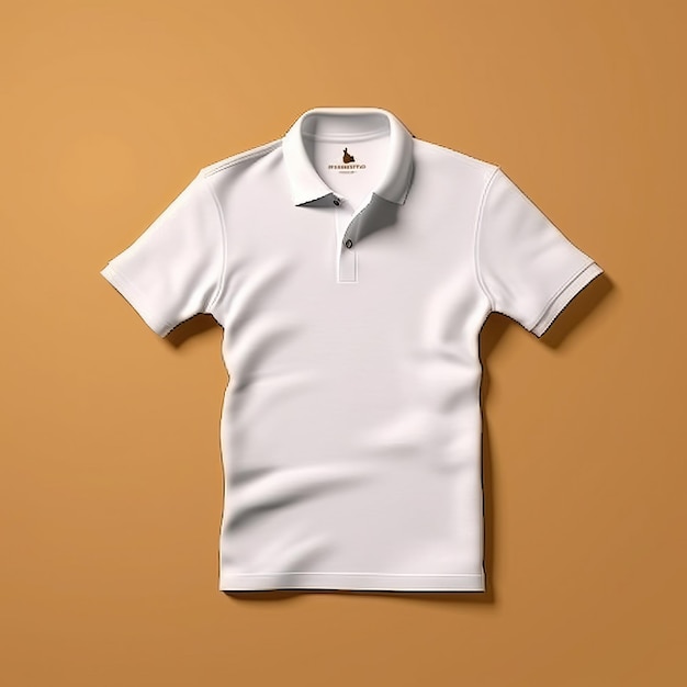 una camiseta de polo blanca con una cruz de oro en el frente