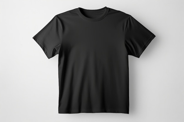 camiseta preta para seus designs maquete de camiseta