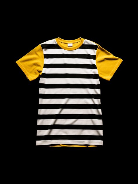 Camiseta a rayas amarillas y negras Foto Premium