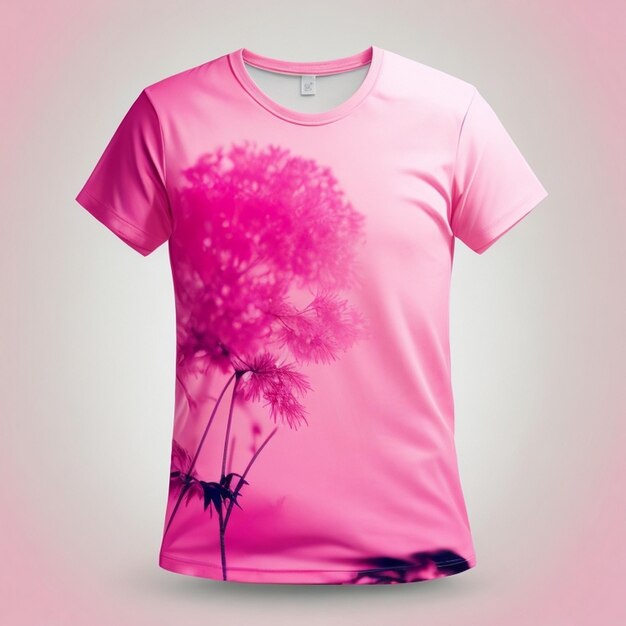 Foto camiseta rosa de verano