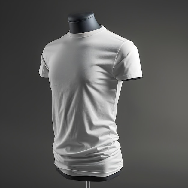 Camiseta sencilla en un maniquí para la maqueta