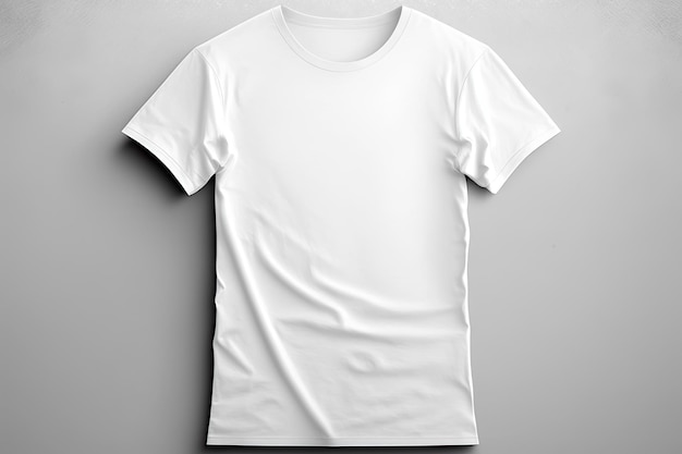 Camiseta simulada en blanco con fondo blanco Hecho por AIInteligencia artificial