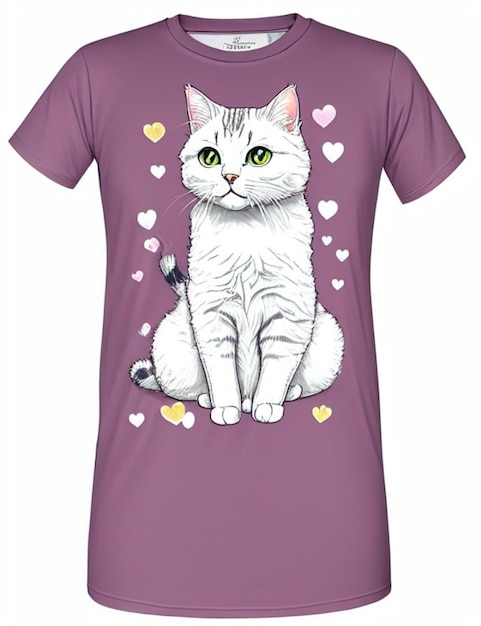 Camiseta slim con estampado de gatos