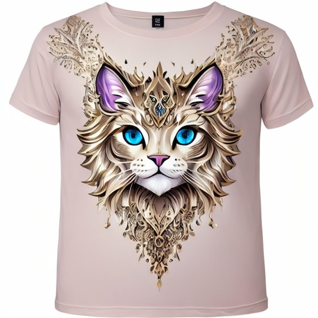 Camiseta slim con estampado de gatos