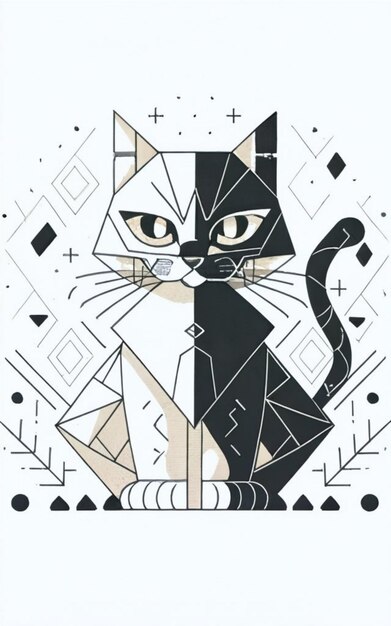 Foto camiseta de vector de gato