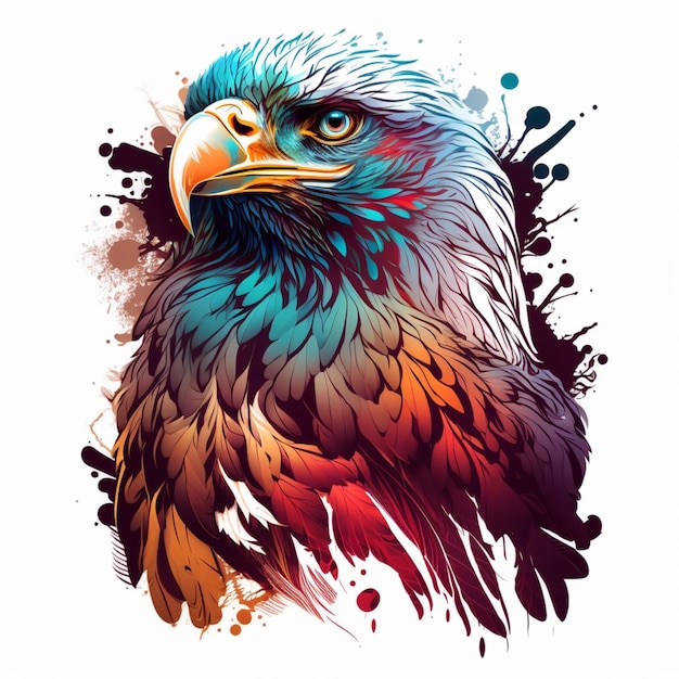 Camiseta de vector libre con ilustración de águila.