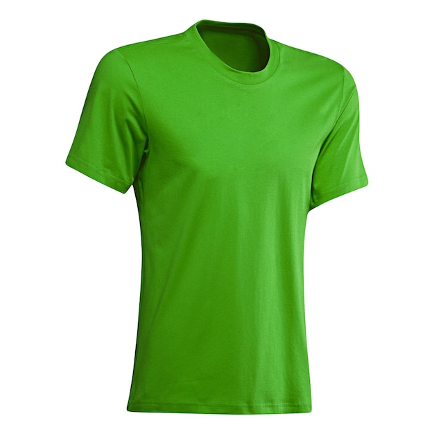 camiseta verde isolada