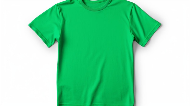 camiseta verde para el modelo