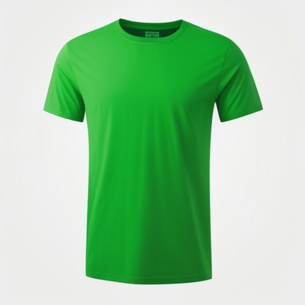 Una camiseta verde vibrante con un cómodo diseño de manga corta.