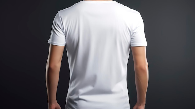 Camisetas blancas con espacio de copia sobre fondo gris generan ai