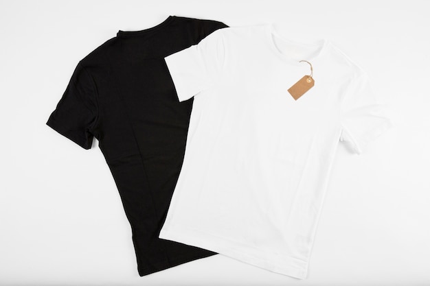 Camisetas blancas negras Foto Premium