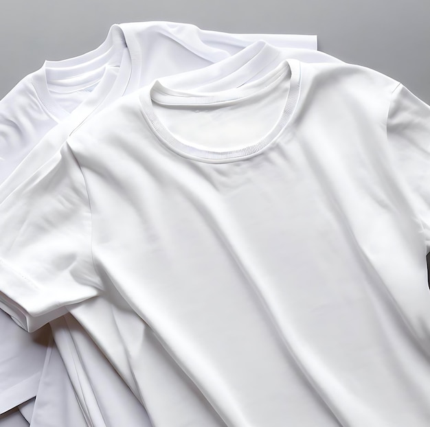 Foto camisetas brancas de foto grátis com espaço de cópia em fundo cinza