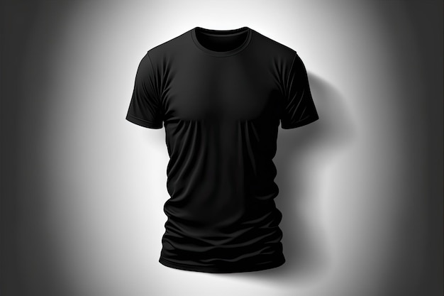 Camisetas negras con espacio de copia Hecho por AIInteligencia artificial