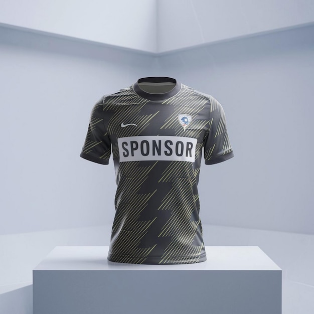 camisola com a palavra patrocinador escrita nela