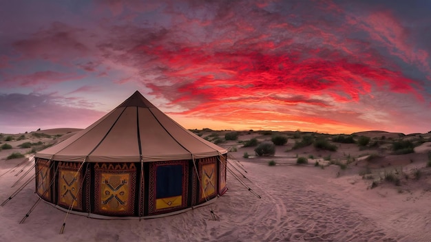 Foto campamento en el desierto de marruecos