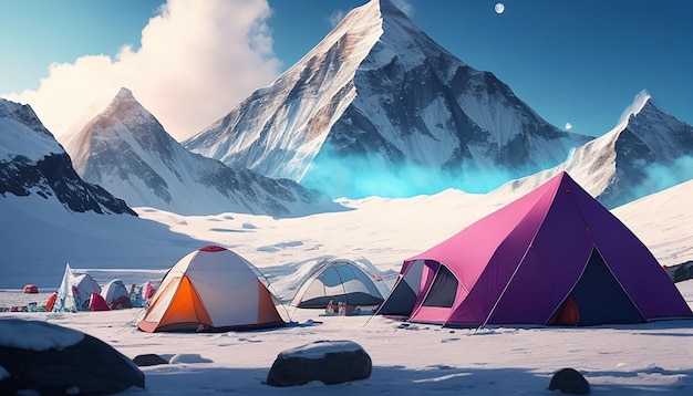 El campamento en el Everest