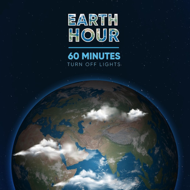 Foto campaña de carteles de la hora del planeta