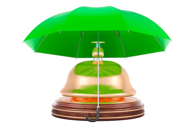 Campana de recepción bajo la representación 3D del paraguas