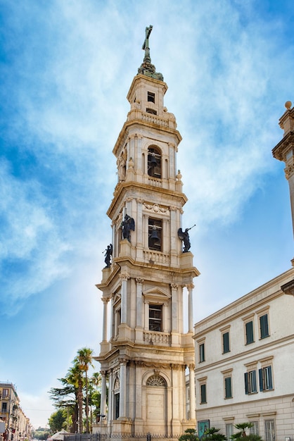 Campanario Iglesia de Nuestra Señora del Rosario Pompeya Italia