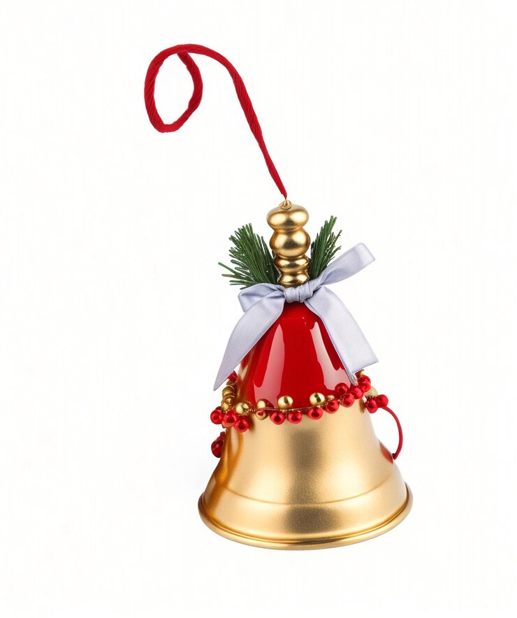 Las campanas de Navidad aisladas en un fondo blanco