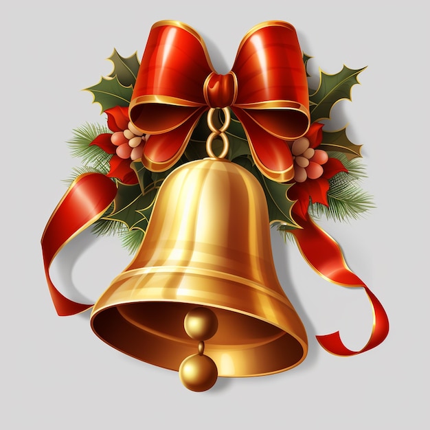Campanas de navidad de oro