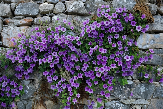 Campanula portenschlagiana, flor de campanilla de pared con flores