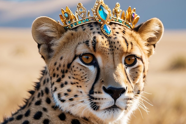 Foto campeón del cheetah de cristal