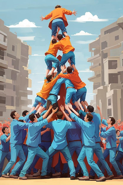 Campeonato de torre humana Concurso de Castells