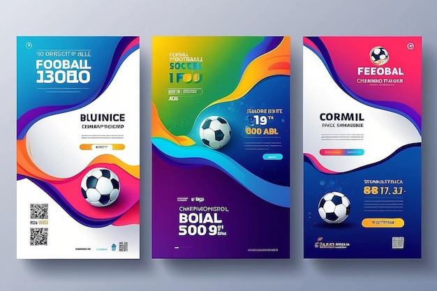 Foto campeonato mundial de futebol, mídia social, anúncios de banner na web ou flyer quadrado ou cartaz com gradiente, design de modelo colorido