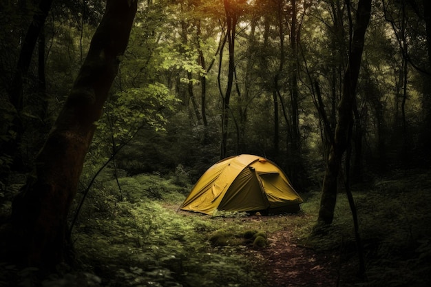 Camping día del bosque Generar Ai