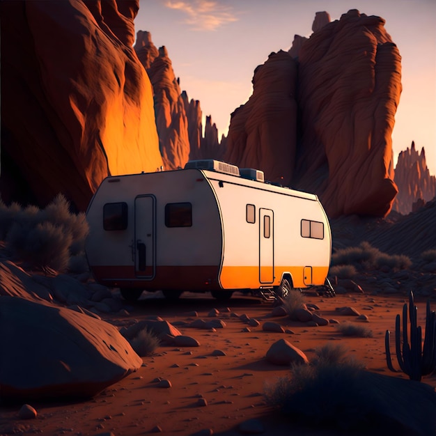 Camping in den Canyons mit einem Wohnmobil