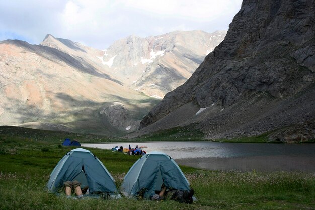 Camping junto al lago