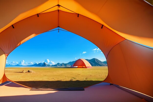 Camping-Zelt im Freien, Freizeit, Entspannung, Reise, Werkzeug, Überleben auf dem Feld, Ruhe, Hintergrund, Tapeten