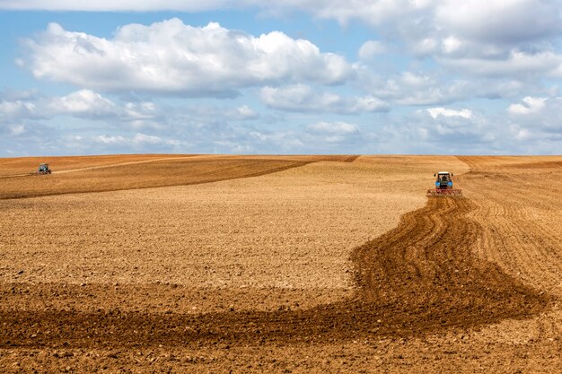 Campo agrícola arado