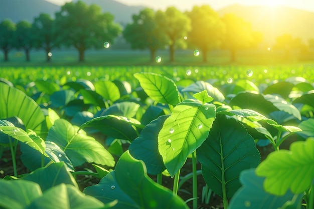 Campo agrícola com a colheita