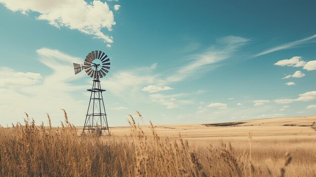 Campo agrícola vintage sereno tradicional histórico rural pitoresco idílico tranquilo Gerado por IA