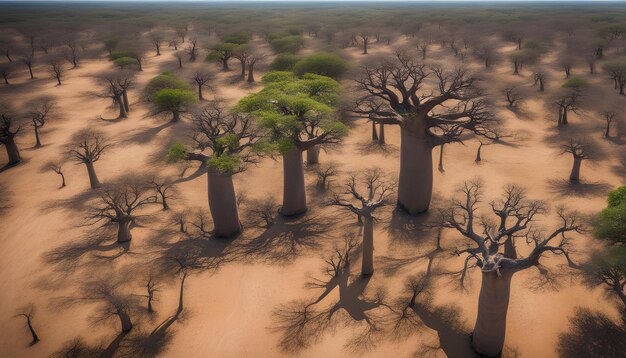 Foto un campo de árboles con las palabras árbol en la parte superior