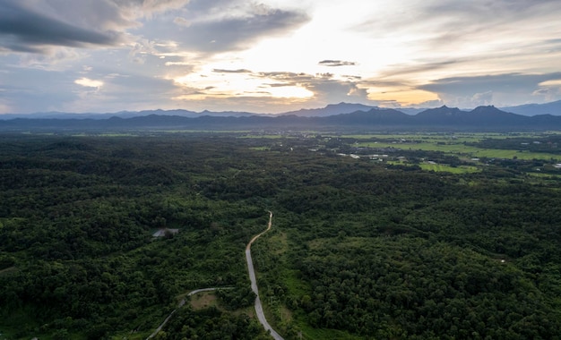 Campo de arroz en Mae Cham Chiangmai, en el norte de Tailandia