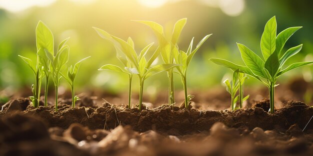 Campo de caña de azúcar cultivado planta de concepto del día de la tierra en el mundo verde del suelo